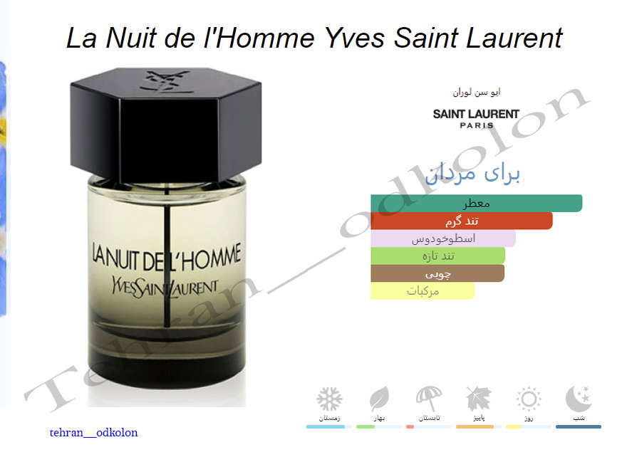  یو سن لورن لانویت دی ال هوم YVES SAINT LAURENT - La Nuit de l'Homme 