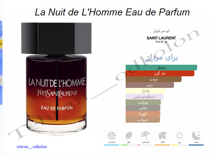  یو سن لورن لانویت دی ال هوم YVES SAINT LAURENT - La Nuit de l'Homme 